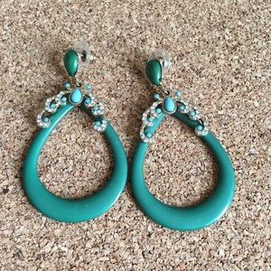 Emerald teardrop earrings